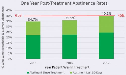 One Year Post-Treatment Abstinence Rates