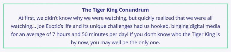 The Tiger King Conundrum